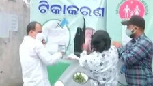 Poster Row: BJP Activists Protest At Vaccination Centres, Tear Up CM Naveen’s Pics