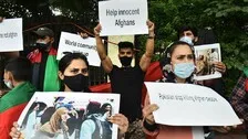 Afghan Nationals In Delhi Protest Against Pakistan