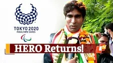 Odisha's Paralympian Gold Medallist Pramod Bhagat Gets Rousing Welcome