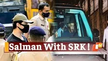 WATCH: Salman Khan Visiting Shah Rukh Khan's Residence After Aryan's Arrest