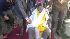India's Oldest Voter Negi Casts Ballot In Himachal