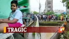 Minor Boy Swept Away In Flooded Drain At Bhubaneswar