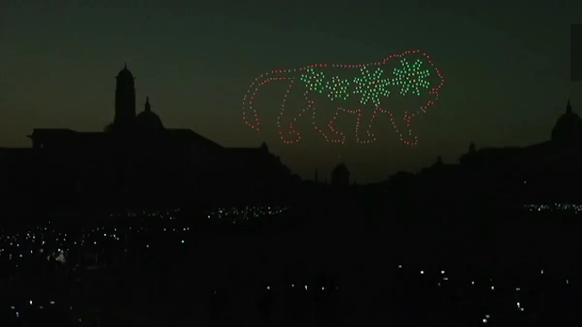 Dazzling Drones, Projection Mapping Show Add Colour To Beating The Retreat