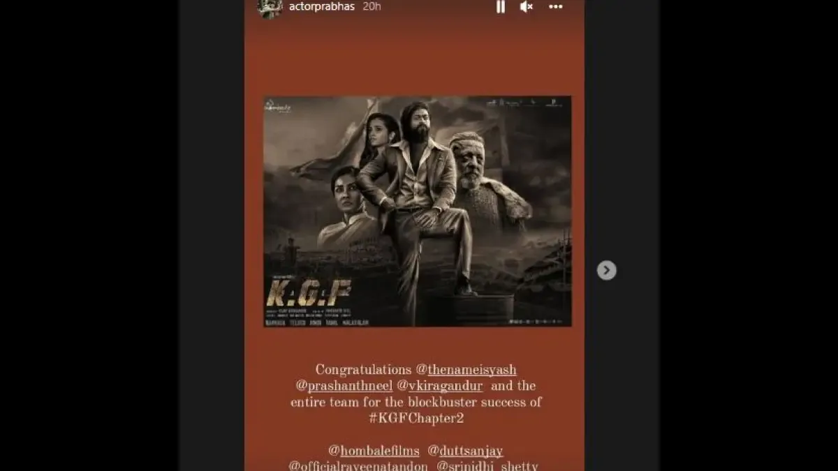 Prabhas Instagram Story