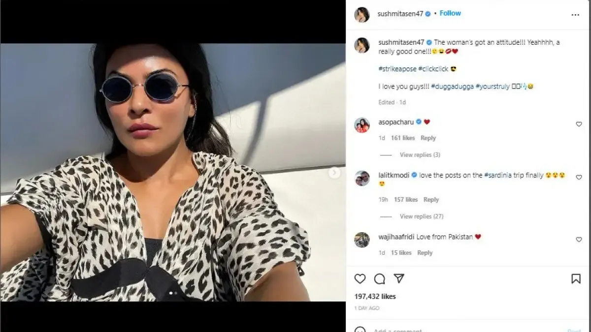 Sushmita Sen Instagram Post Screenshot