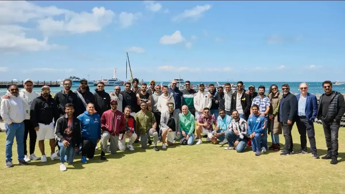 Indian players and support staff 