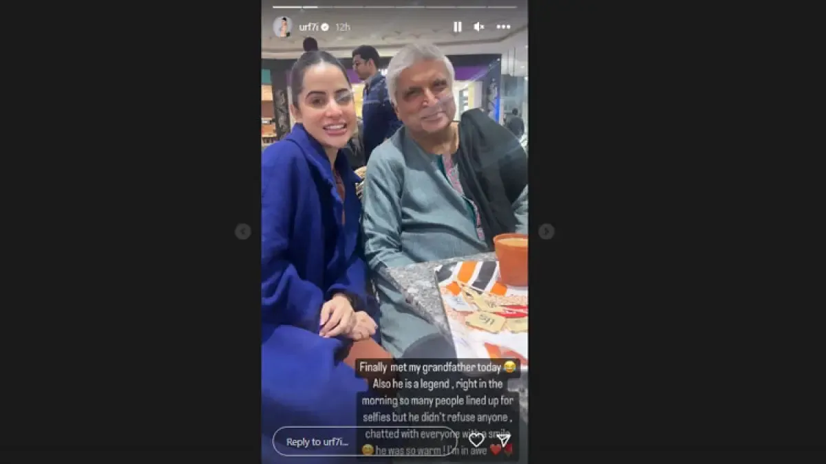 Urfi Javed with Javed Akhtar