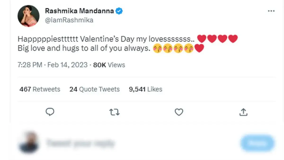 Rashmika Mandanna post