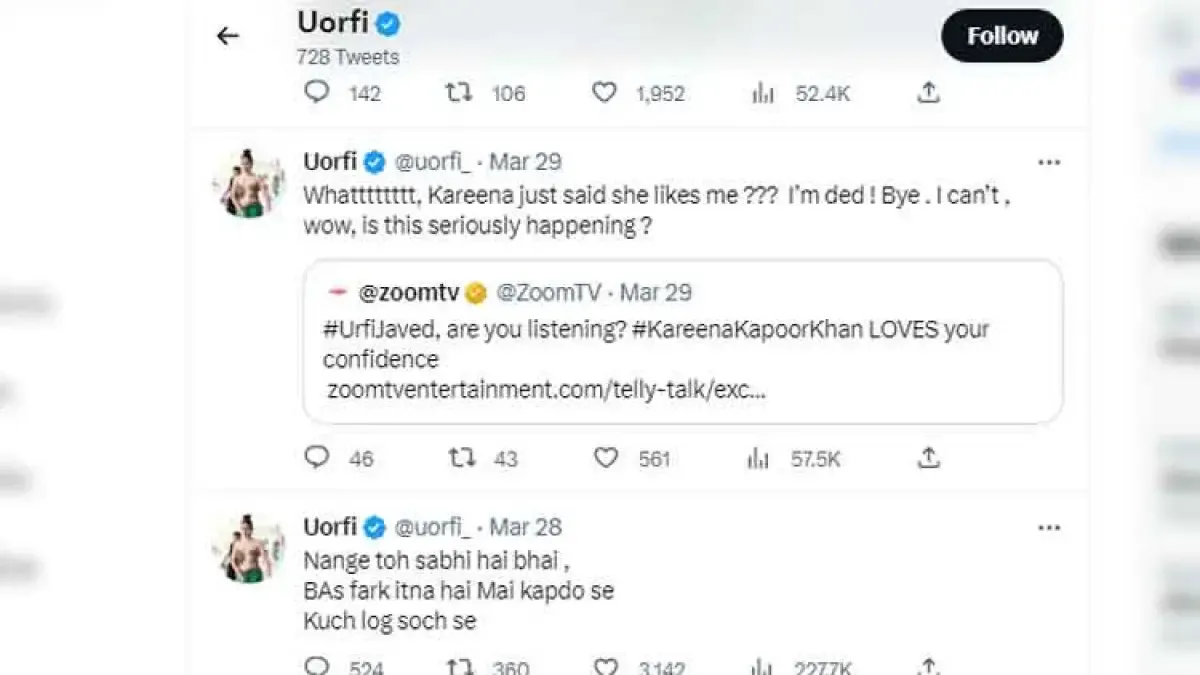 Urfi Javed Tweet Post