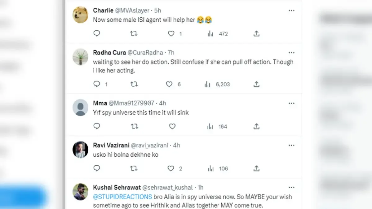 Reaction of people on Alia Bhatt's entry into YRF Spy Universe