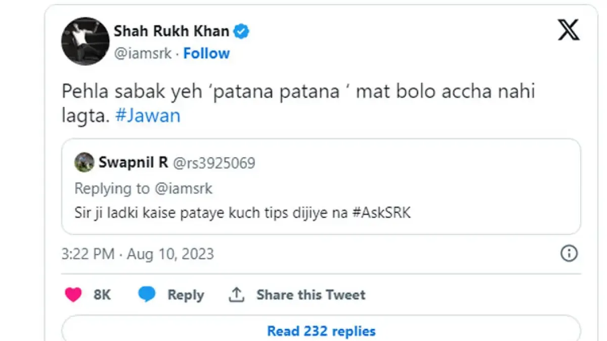  Shah Rukh Khan's Tweet