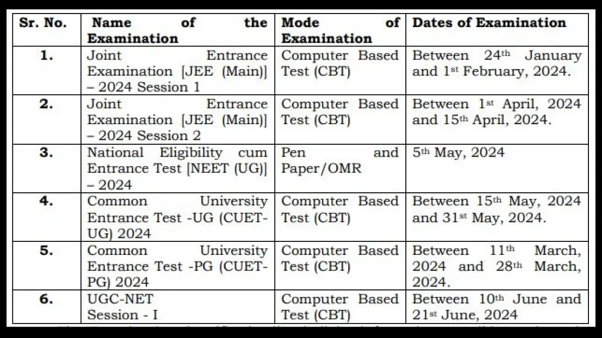 Exam Calendar