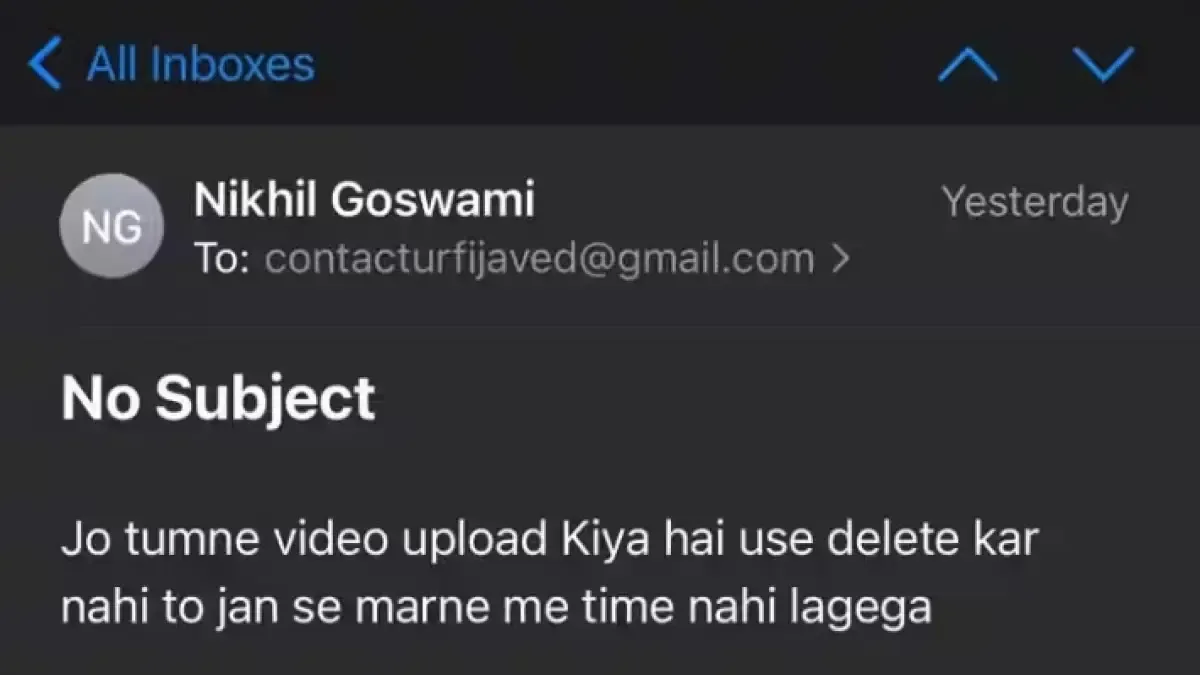 Uorfi Javed death threat