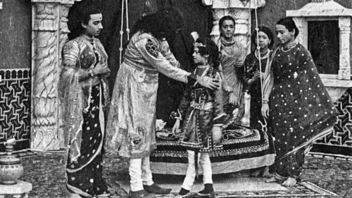 Still from first Indian feature movie Raja Harishchandra