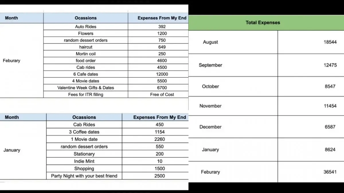 Total Expenses in detail