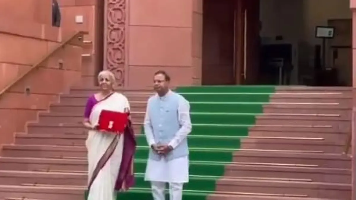 Finance Minister Nirmala Sitharaman at Parliament