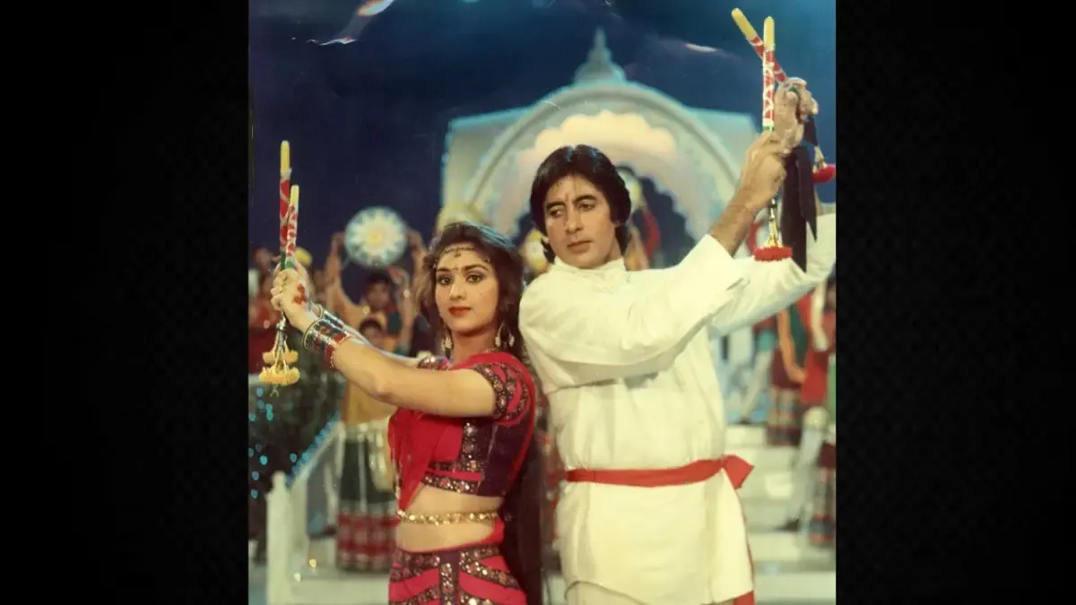 Meenakshi Seshadri with Amitabh Bachchan 