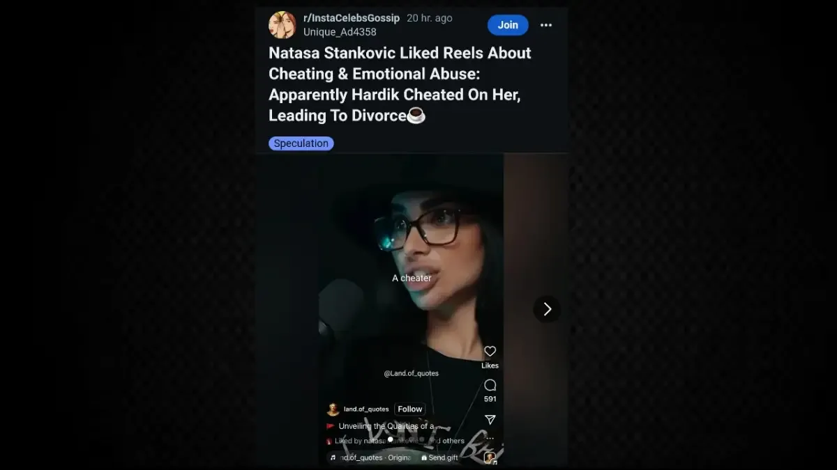 Parting ways with Hardik Pandya, Natasa Stankovic likes 'cheating and emotional abuse' posts!