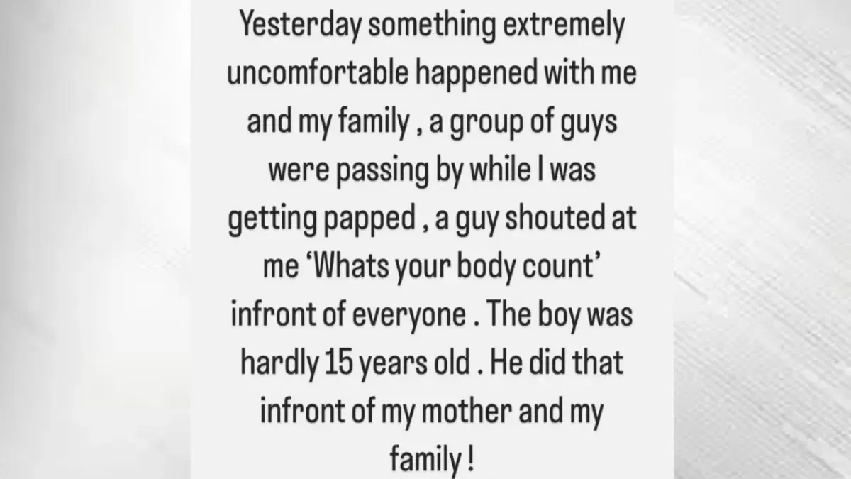 Uorfi Javed's post on Instagram story