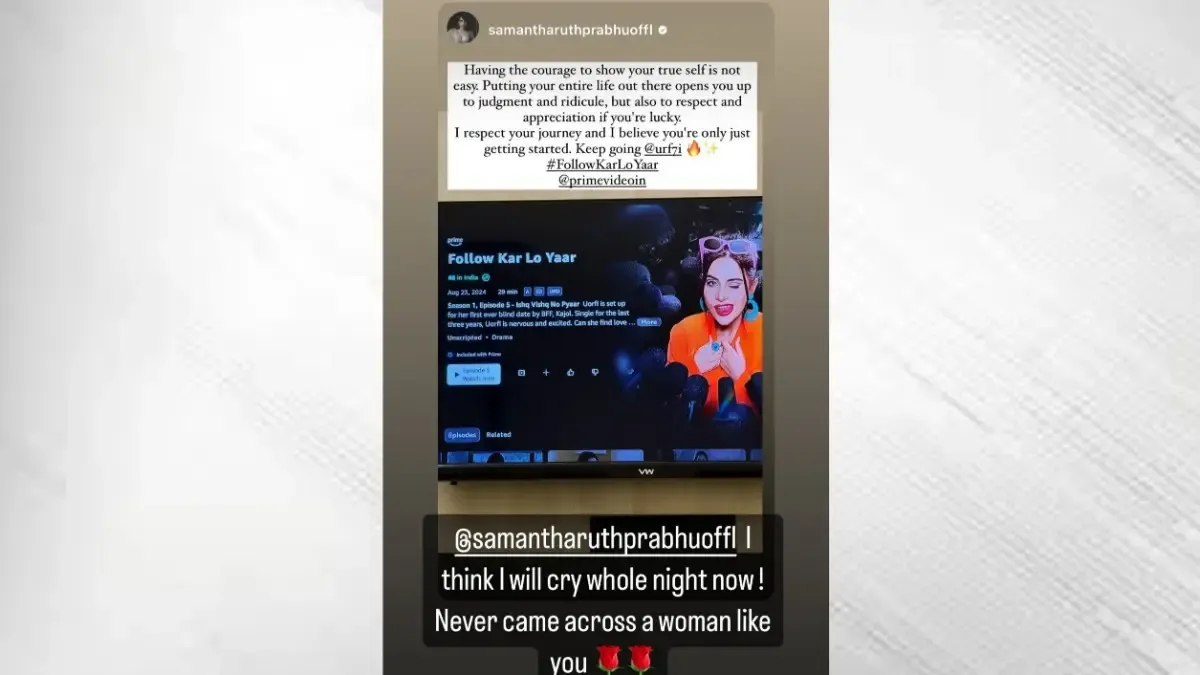 Uorfi Javed's post on Instagram story