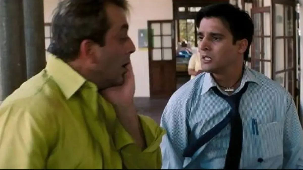 Sanjay Dutt with Jimmy Shergill in Munna Bhai MBBS