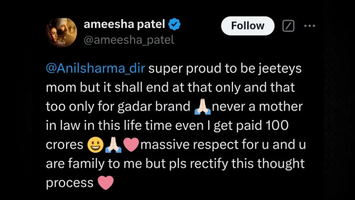 Ameesha Patel's post on X
