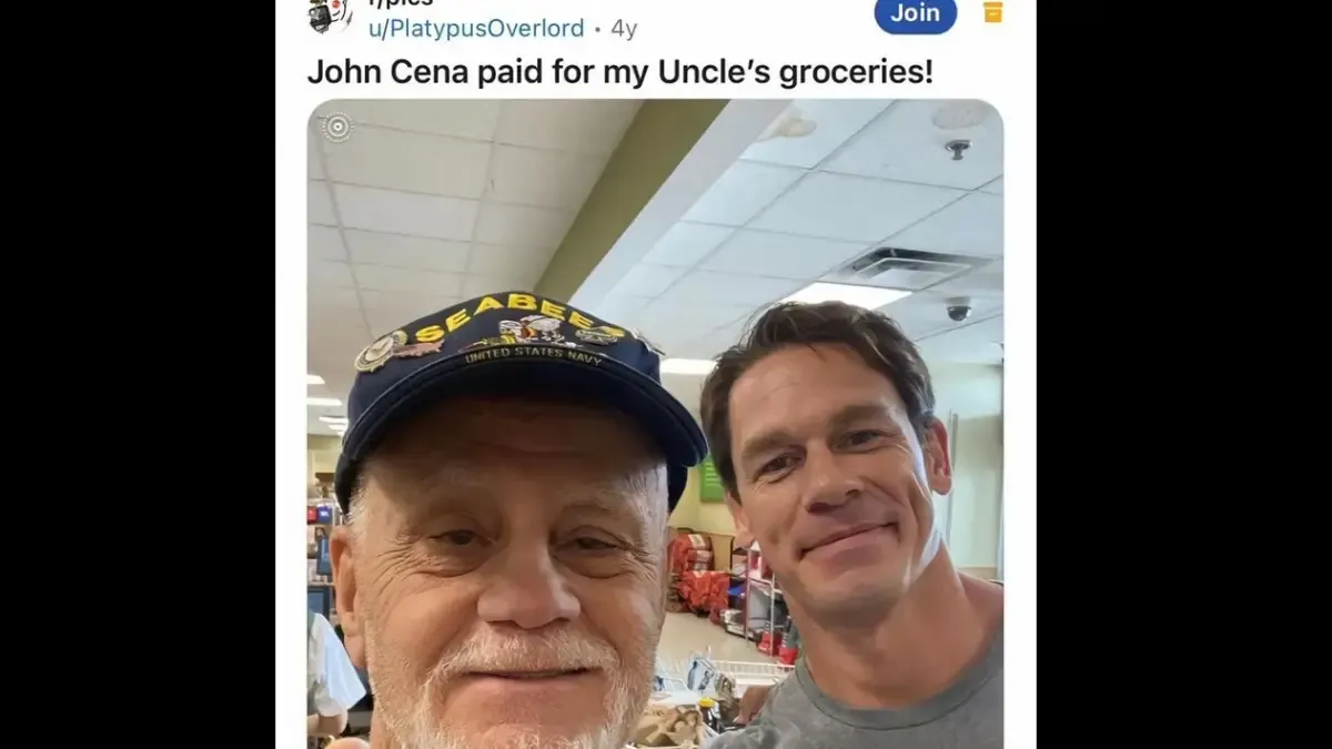 John Cena with a U.S Navy Seabees