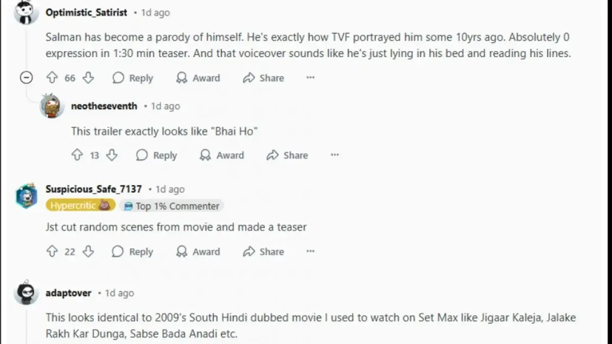 Salman Khan Sikandar teaser comment