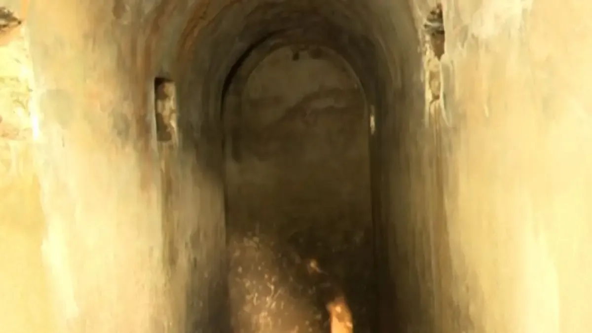 Inside of bunker at Amarda airbase