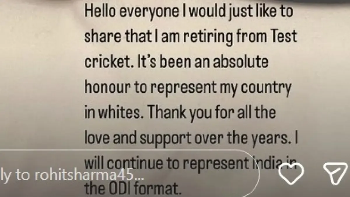 Rohit Sharma announces retirement from Test cricket