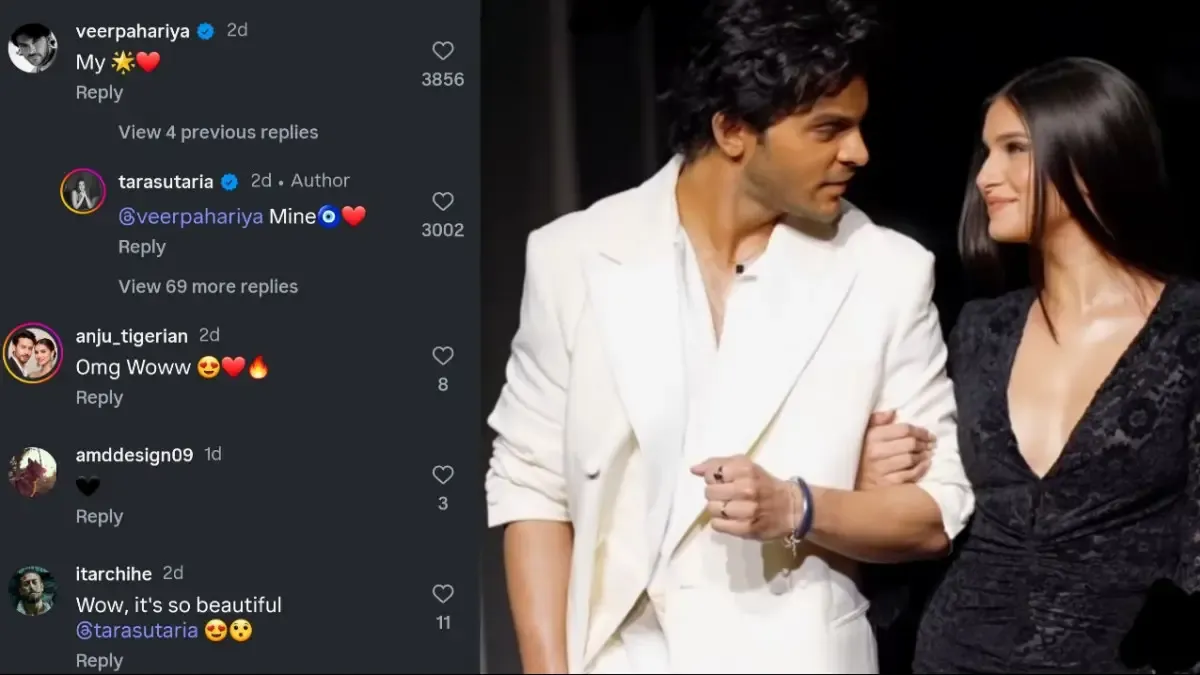 Tara Sutaria and Veer Pahariya Message Exchange on Instagram