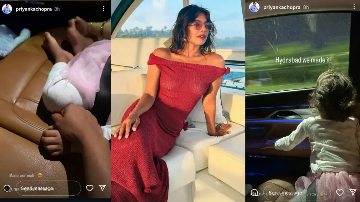 SSMB29 shoot buzz grows as Priyanka Chopra arrives in Hyderabad with daughter Malti