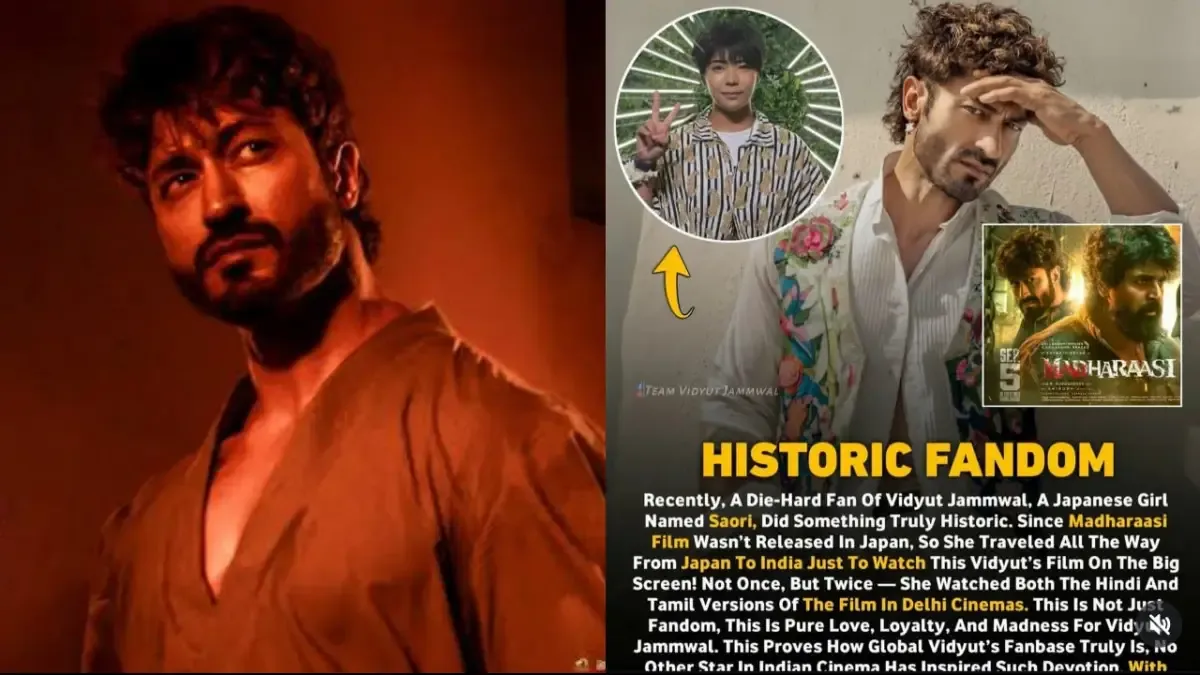 Vidyut Jammwal's die-hard Japanese fan travels across borders to Delhi to watch Madharaasi twice!