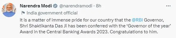 PM Modis Tweet
