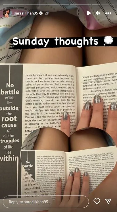 Sara Ali Khan Instagram story