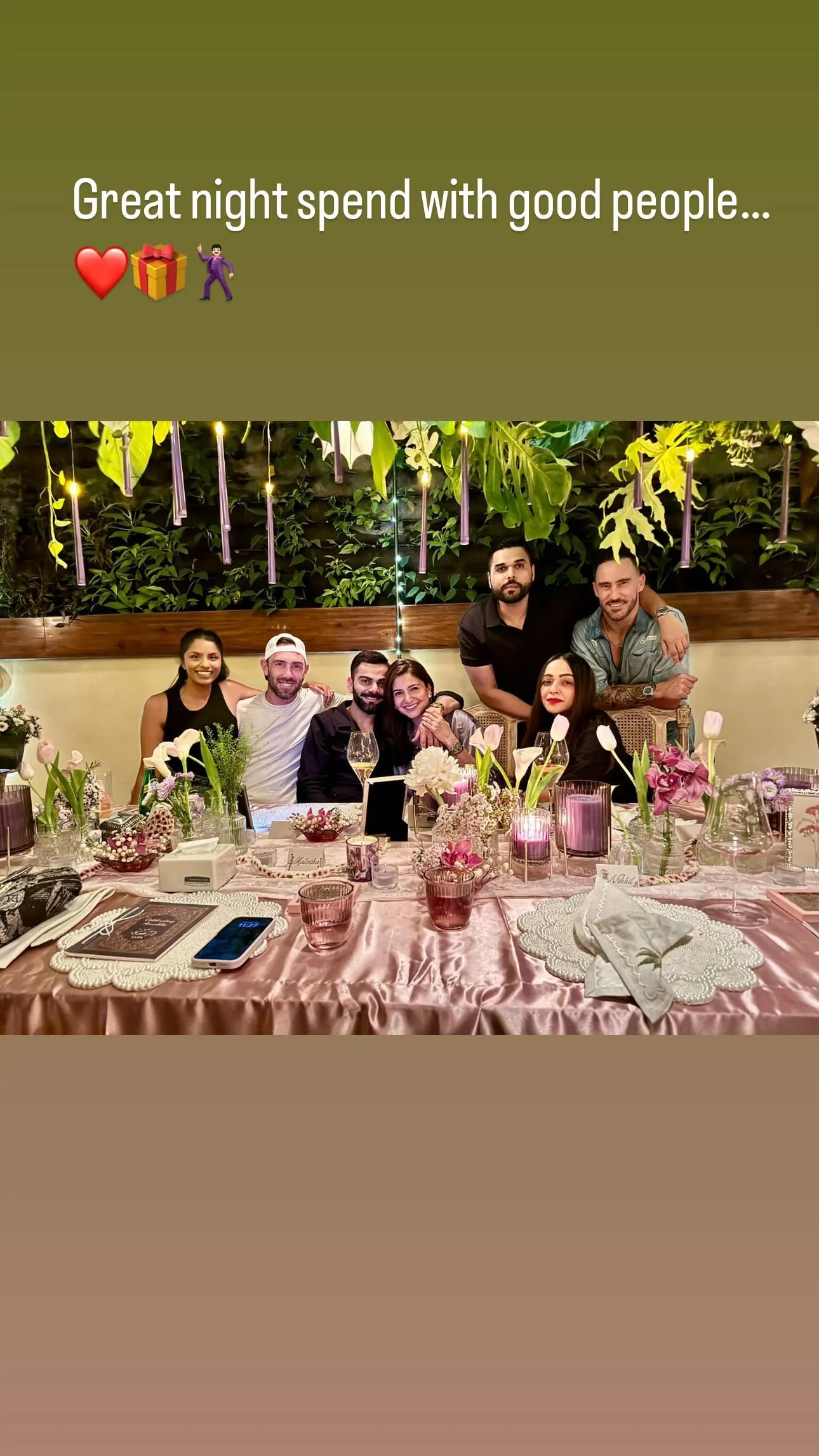 Faf du Plessis Insta Story