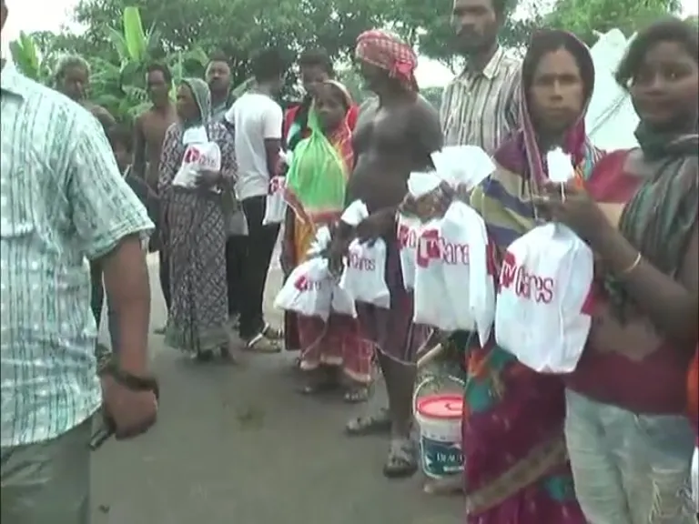 Relief materials are being distributed 