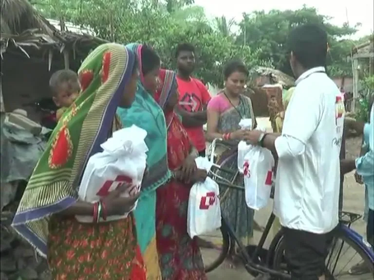 Relief materials are being distributed 