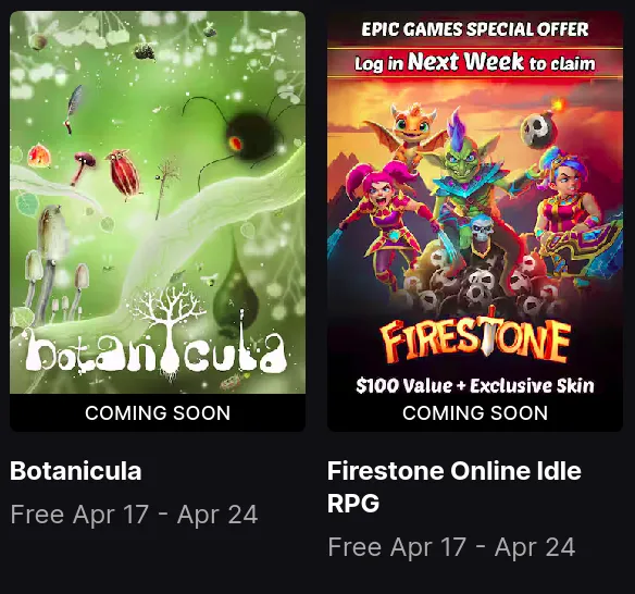 How to Claim the Free Games