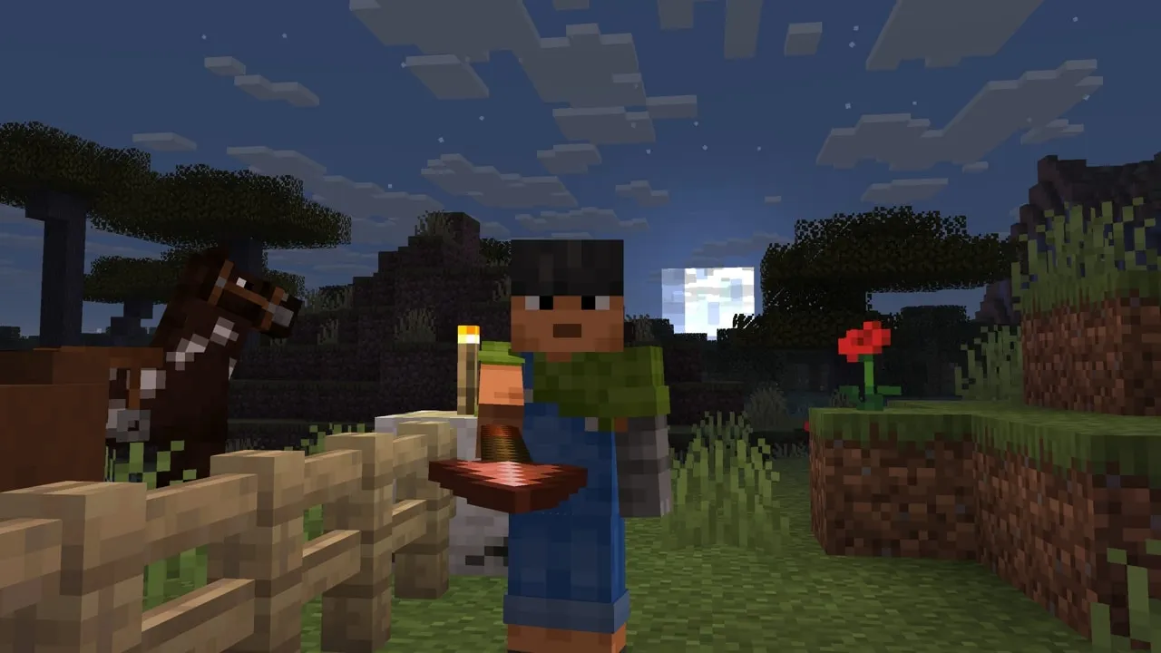 Sunny standing next to a fence performing a charge attack.