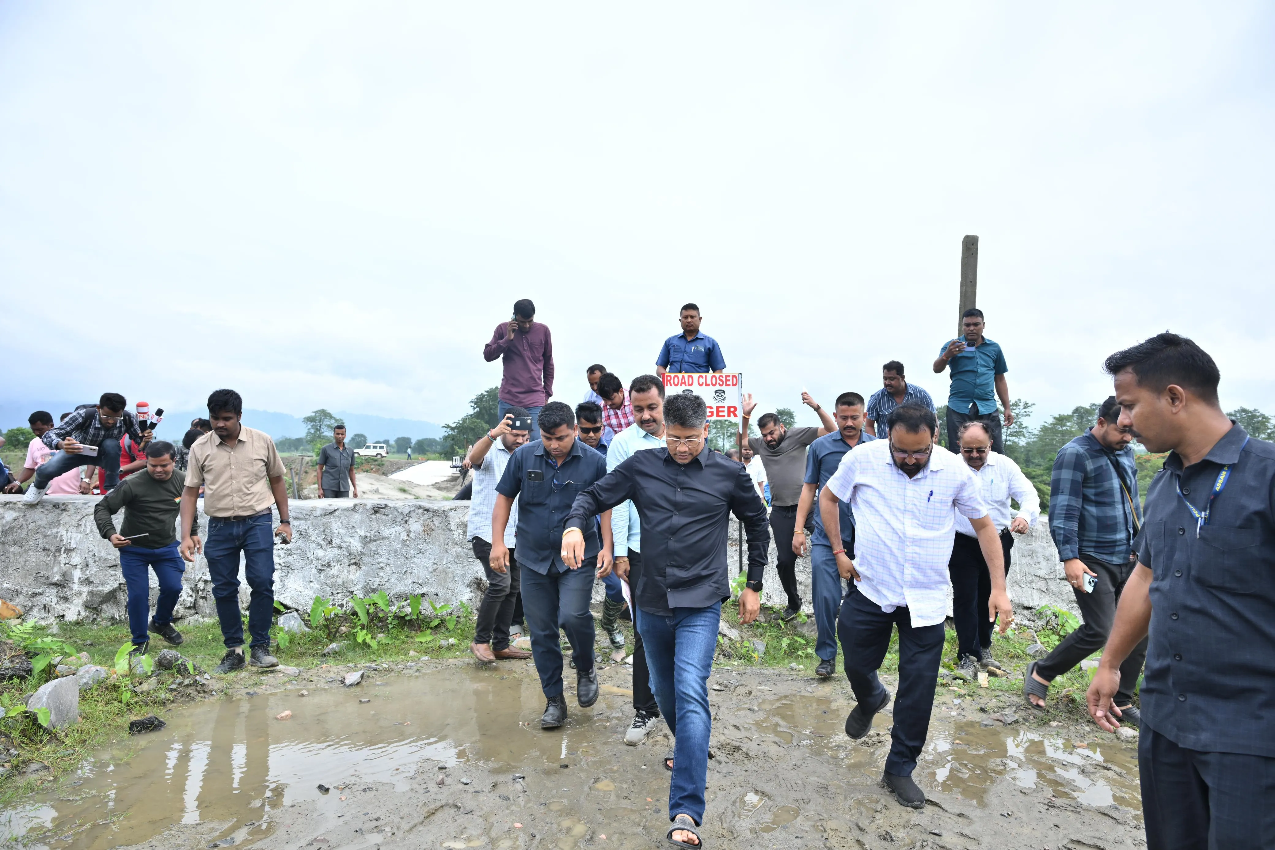 Assam Minister Reviews Flood Control Works in Two Districts