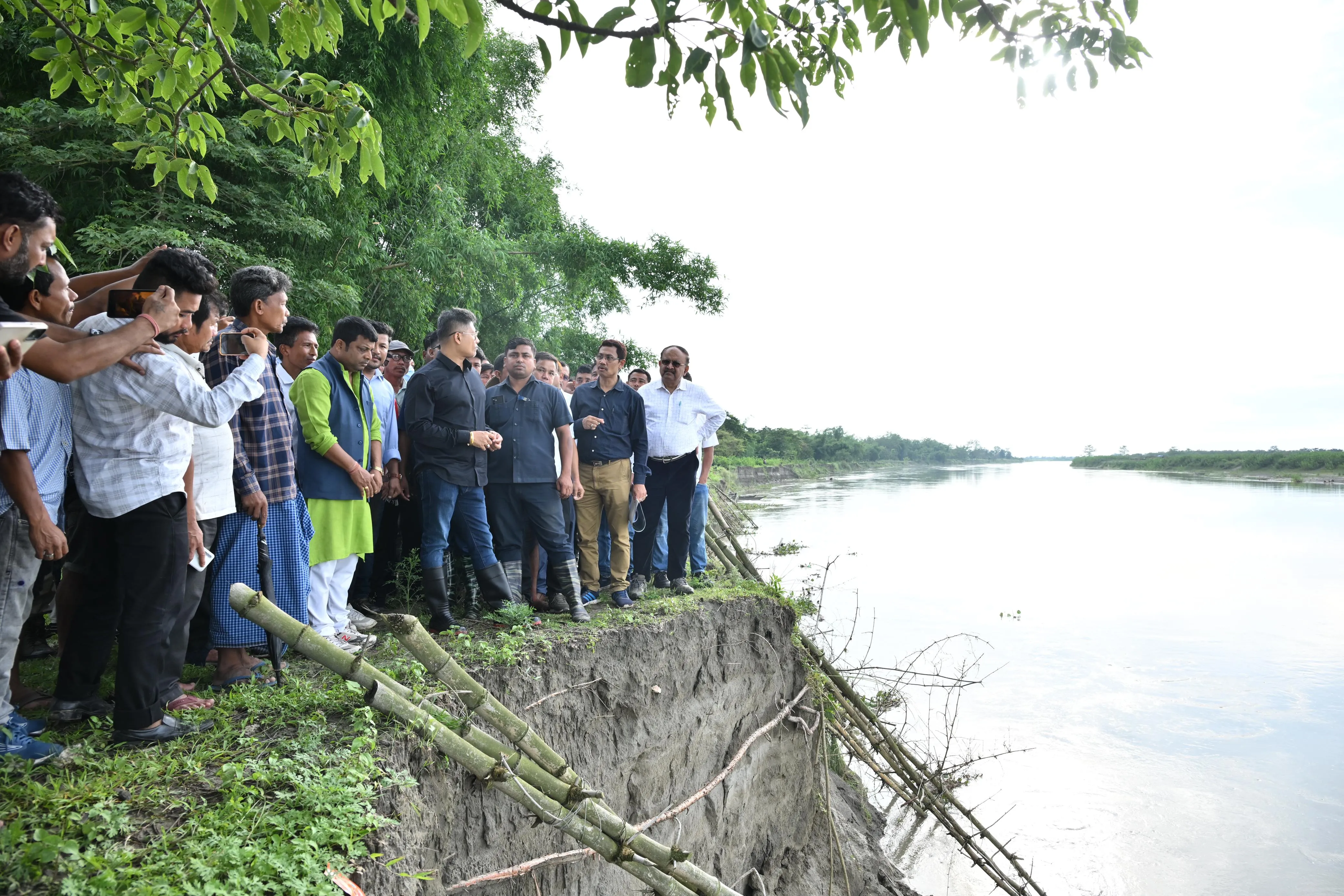 Assam Minister Pijush Hazarika Reviews Flood Control Works in Two Districts