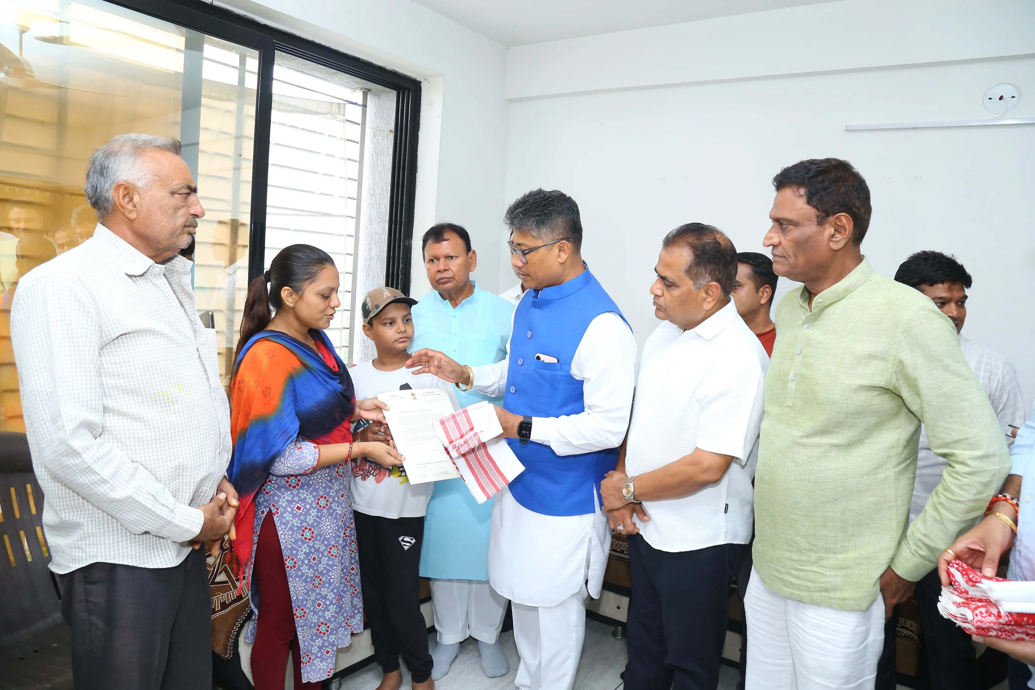 Pijush Hazarika Visits Family of Pahalgam Terror Attack Victim in Surat