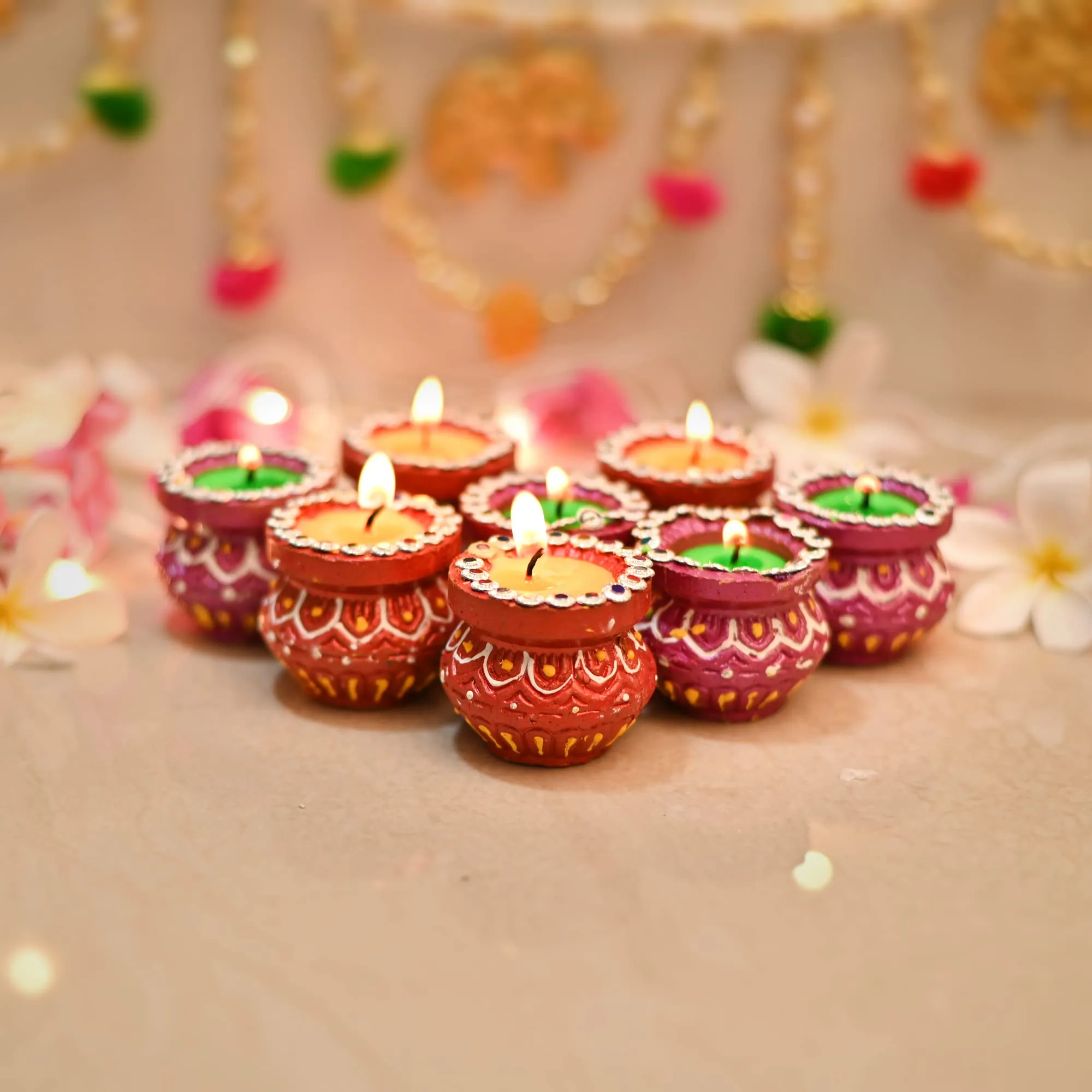 Collectible India Handmade Matki Candles Diwali Gift Set - Diwali Candles  Set - Decoration Items for Home Decor - Wax Clay Candles for Diwali ...