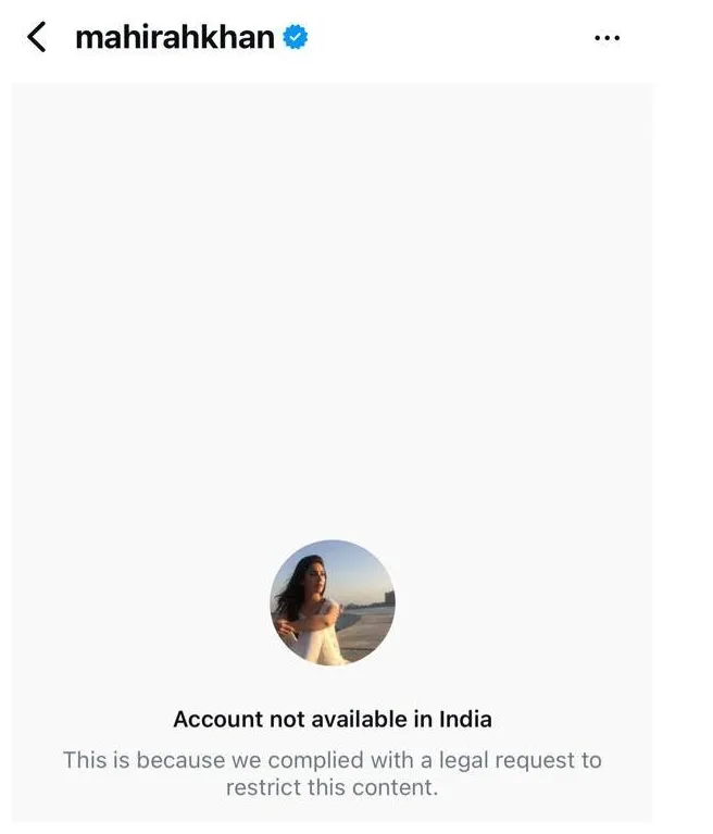 mahirahkhan account blocked