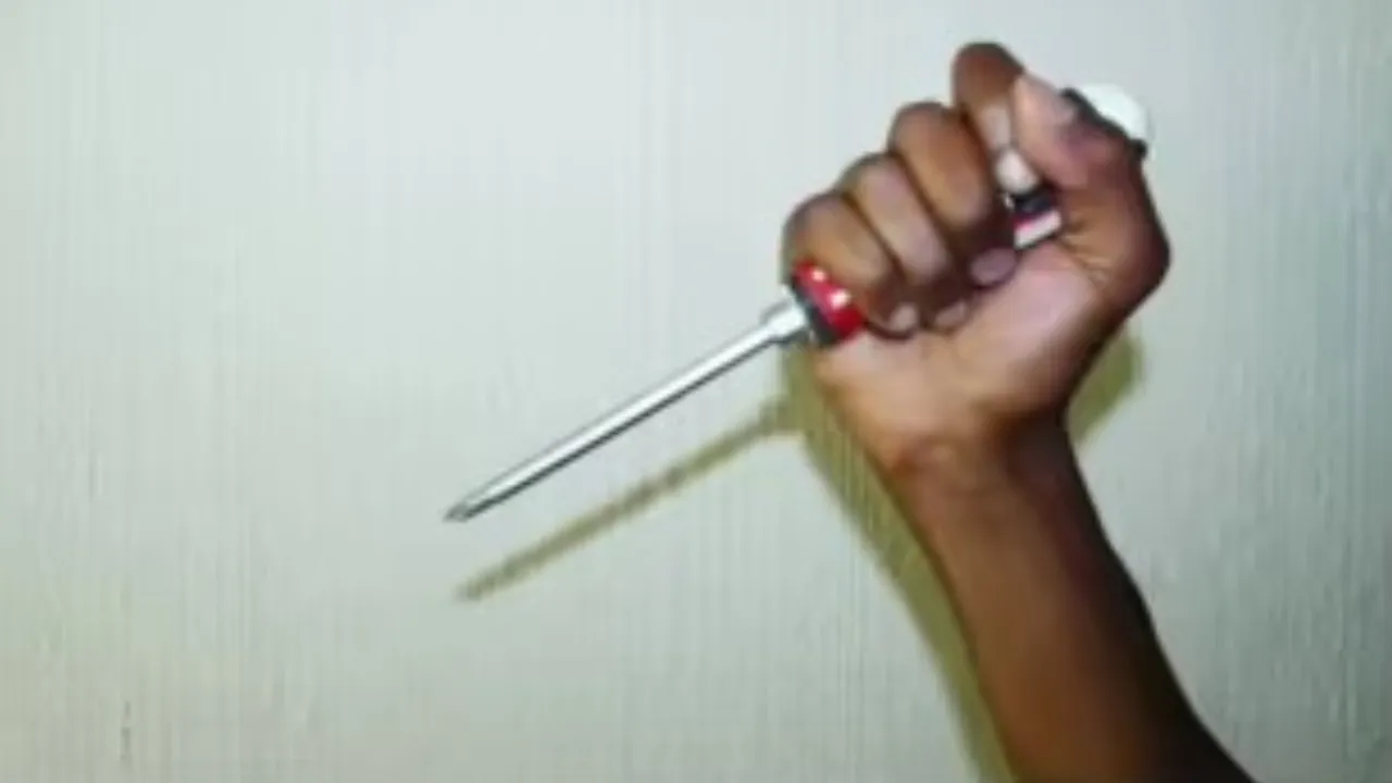man murder with screwdriver