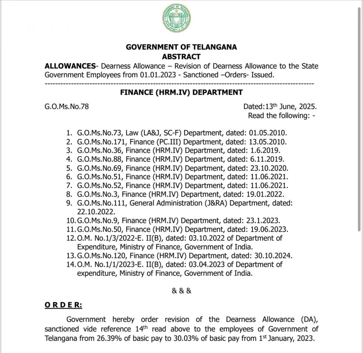 Telangana government employees