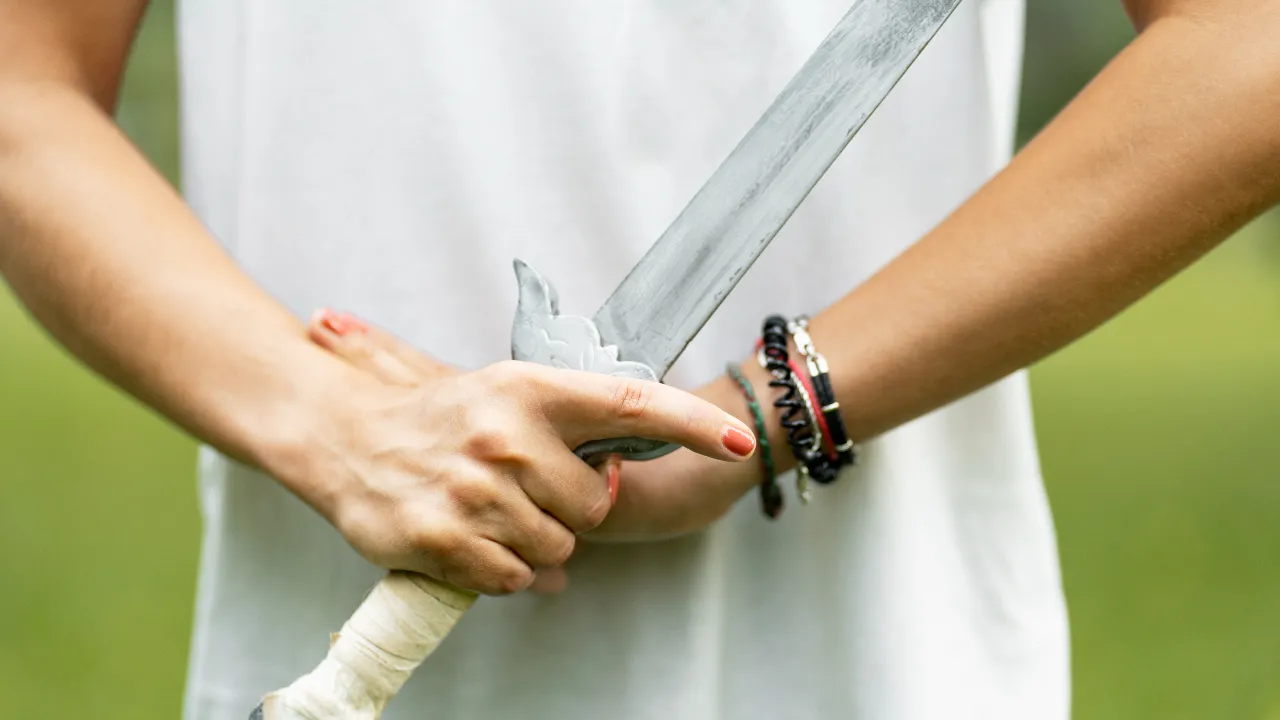 stabbed son with iron rod