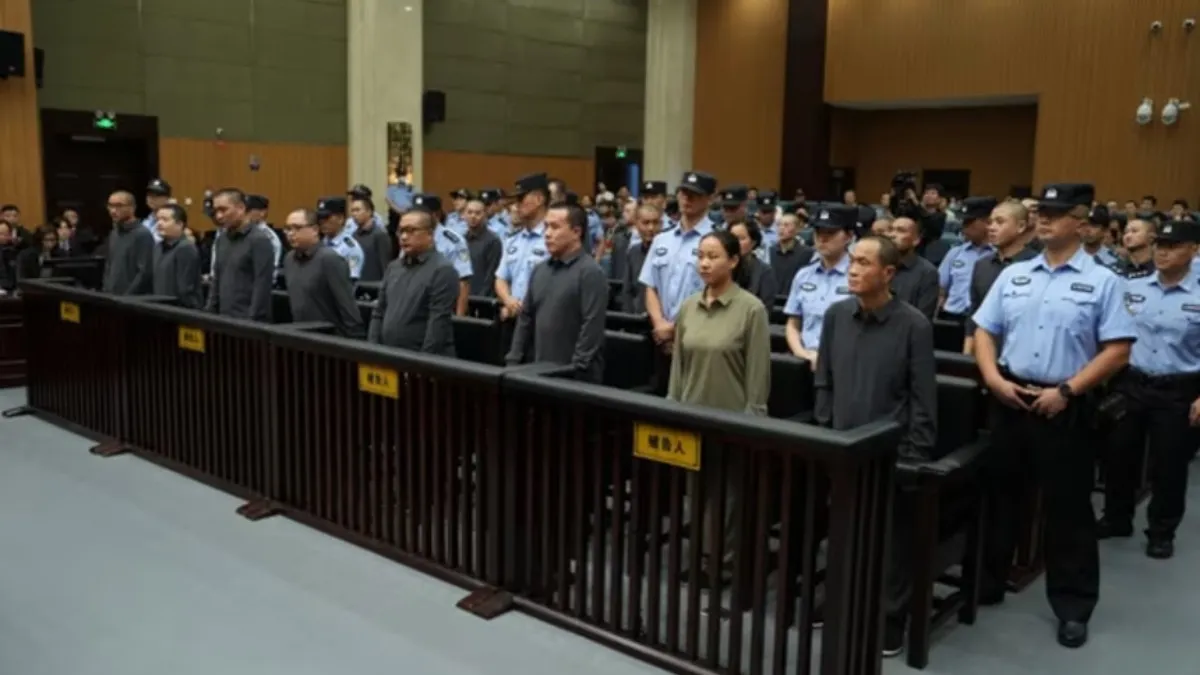 म्यांमार के कुख्यात स्कैम नेटवर्क से जुड़े 11 लोगों को चीन में फांसी पर चढ़ाया गया (Photo: CCTV)