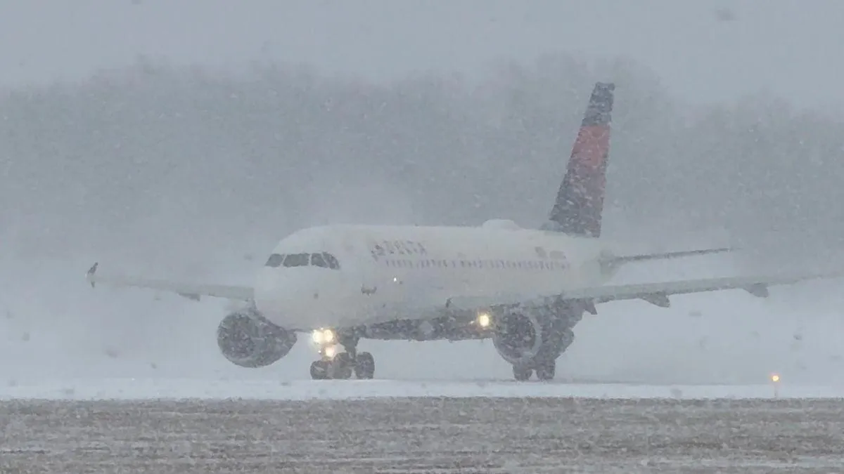 Winter storm in US flight delay